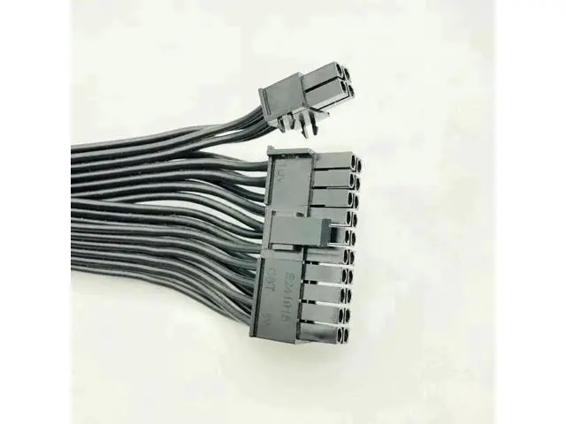 Alt view image 6 of 6 - 60cm Sleeved Modular PSU Cable, 10Pin+14Pin to ATX 24Pin (20+4Pin) Adapter Cord, 18AWG for Corsair AX1200 / AX1200i / RM Series Full Modular Power Supply