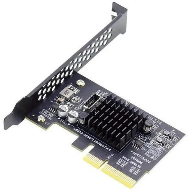 Main image of PCIe 4X USB 3.2 Gen2x2 Expansion Card, 20Gbps Internal Type-E Front Panel Header PCI Express Adapter for Desktop PC Motherboard