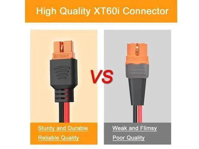 Alt view image 7 of 7 - XT60i Female to O-Ring Lug Terminal Extension Cable 2 Pack, 10AWG 5FT(1.5M) Heavy Gauge Power Wire, Over 16A XT60i-f O Ring Connector Cord for RC LiPo Battery, DIY Portable Power Projects