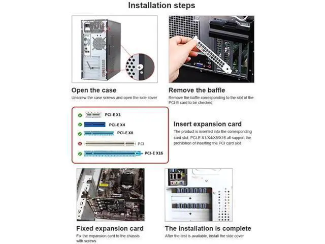 Alt view image 3 of 7 - 4 Port PCI-E 1X to USB 3.0 Expansion Card, PCI Express USB Hub Adapter with 80mm & 120mm Dual Bracket