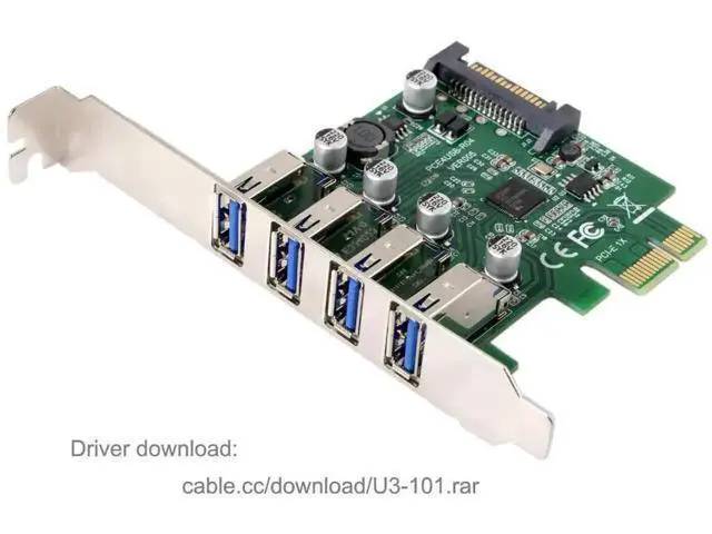 Alt view image 3 of 7 - Low Profile 4-Port PCIe USB 3.0 Expansion Card, PCI Express X1 USB Hub Adapter 5Gbps for Desktop Motherboard