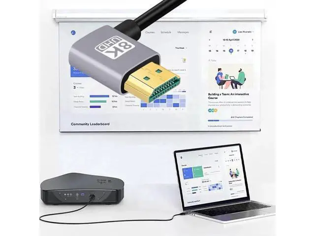 Alt view image 3 of 7 - 100cm Ultra Thin Dual Right 90° Angled HDMI 2.1 Cable, Super Flexible Type-A Cord Supports 8K 4K for Computer HDTV