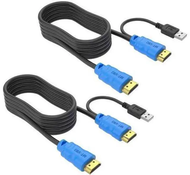 Main image of MT-VIKI 2 Pack 3M 2-in-1 USB HDMI KVM Combo Cables, Replacement KVM Connection Cord for HDMI KVM Switches