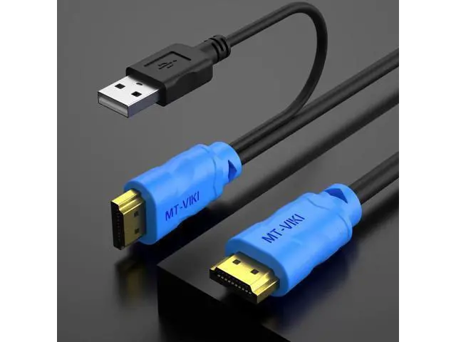Alt view image 2 of 5 - MT-VIKI 2 Pack 3M 2-in-1 USB HDMI KVM Combo Cables, Replacement KVM Connection Cord for HDMI KVM Switches