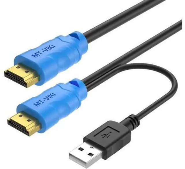 Alt view image 3 of 5 - MT-VIKI 2 Pack 3M 2-in-1 USB HDMI KVM Combo Cables, Replacement KVM Connection Cord for HDMI KVM Switches