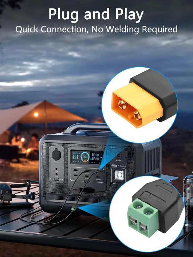 Alt view image 7 of 7 - 2PCS XT60 Male to 2pin Terminal Converter Adapter