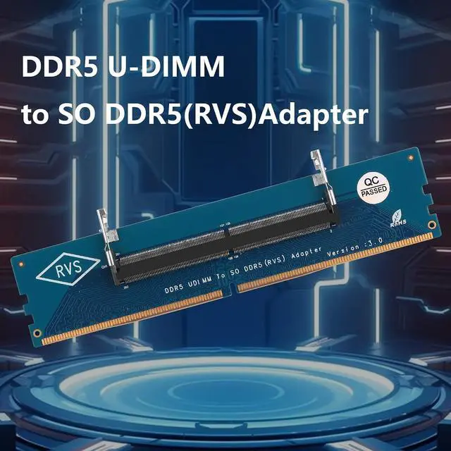 Alt view image 5 of 6 - Desktop DDR5 to Laptop DDR5 Adapter Card DDR5 U-DIMM to SO DDR5(RVS) Adapter for Desktop and Laptop DDR5 Memory Modules