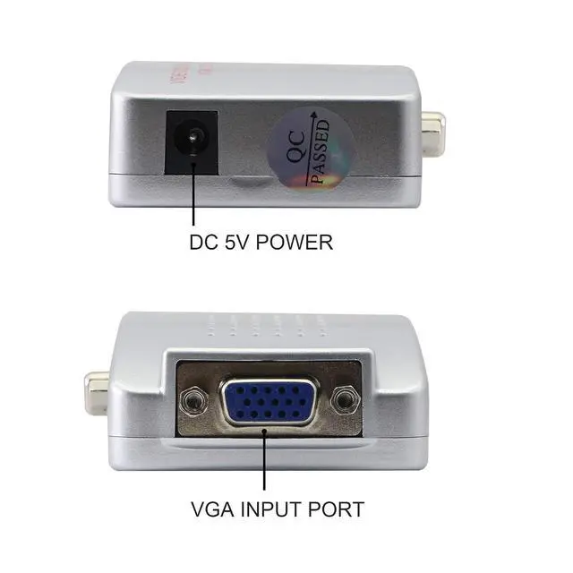Alt view image 5 of 7 - VGA to RCA Adapter,Composite VGA to Video,S-Video Converter,for HDTV, Monitors, Laptop, Desktop, PC.