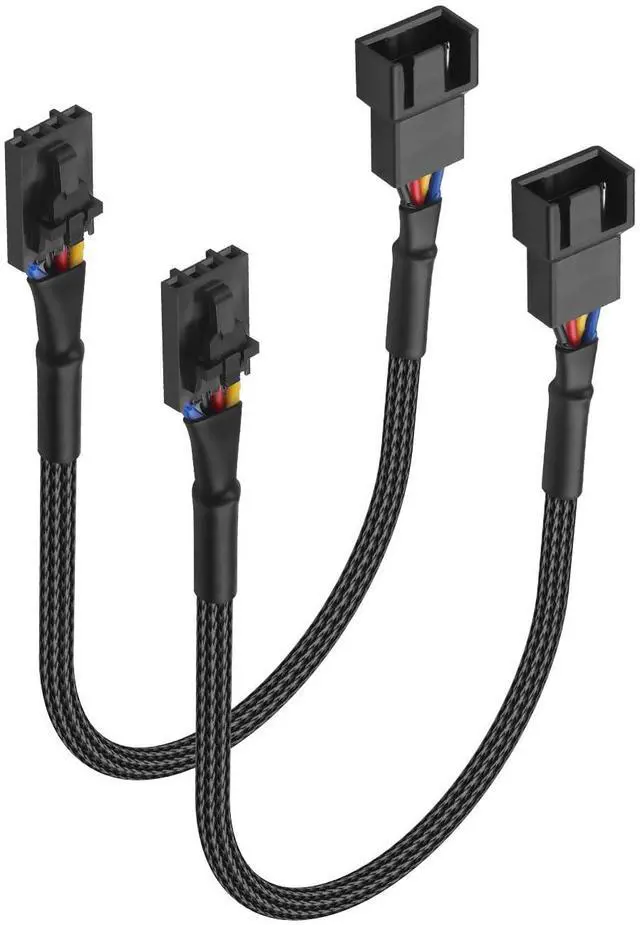 Main image of 4-Pin PWM Fan CRJ Locking Adapter Cable for Dell Motherboards 15cmTinned Copper Braided, Secure Lock Connector for CPU/Case Fans
