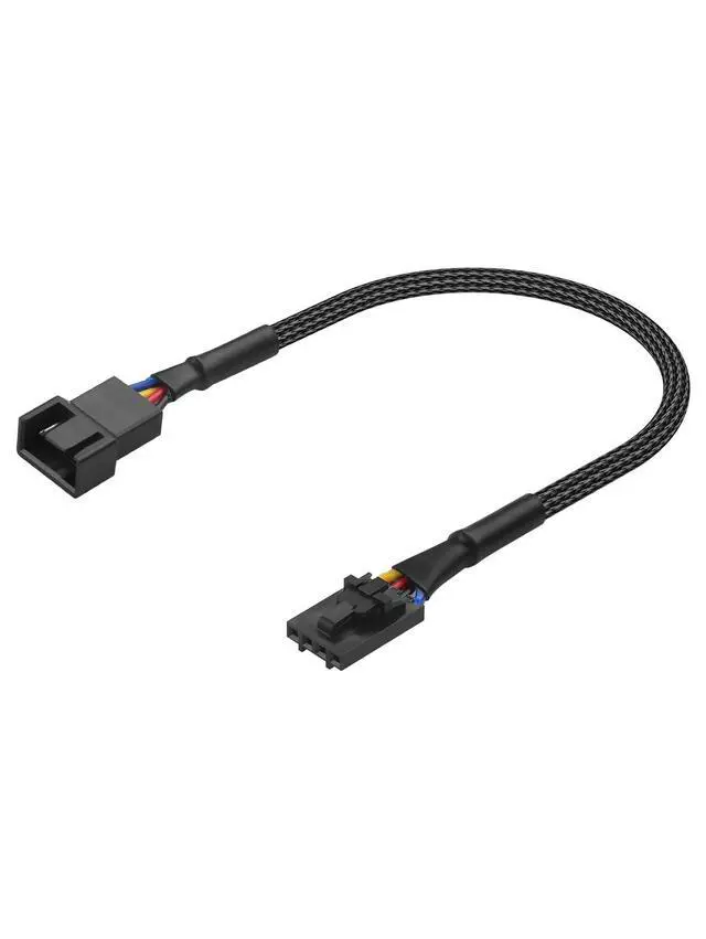 Alt view image 2 of 7 - 4-Pin PWM Fan CRJ Locking Adapter Cable for Dell Motherboards 15cmTinned Copper Braided, Secure Lock Connector for CPU/Case Fans