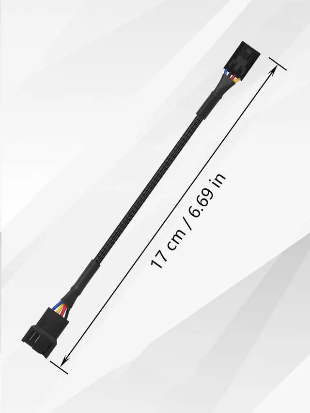 Alt view image 7 of 7 - 4-Pin PWM Fan CRJ Locking Adapter Cable for Dell Motherboards 15cmTinned Copper Braided, Secure Lock Connector for CPU/Case Fans