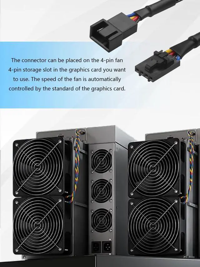 Alt view image 6 of 7 - 4-Pin PWM Fan CRJ Locking Adapter Cable for Dell Motherboards 15cmTinned Copper Braided, Secure Lock Connector for CPU/Case Fans