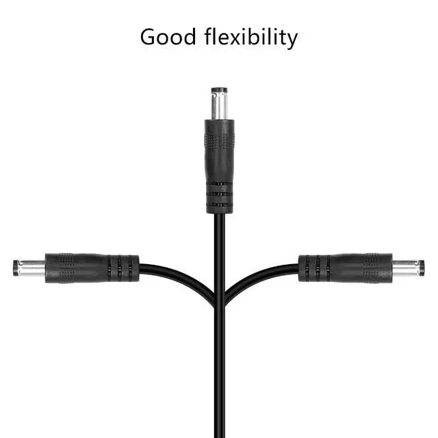 Alt view image 5 of 7 - DC 5.5MM x 2.1MM Male to Male Plug Power Adapter Cable DC Power Coiled Extension Cable for LED Strip,CCTV,Car,Security Camera,Etc(2 Pack)