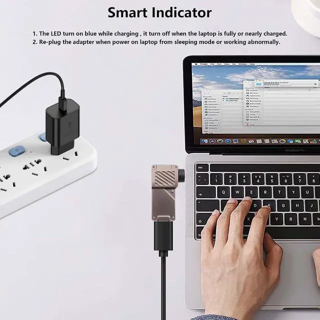 Alt view image 4 of 6 - 2PCS USB C to 5.5mm Laptop Charging Adapter Female Type C to Male DC 5.5 x 2.5mm Barrel Jack Plug Converter Universal 100W PD Adapter (5525)