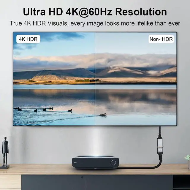 Alt view image 5 of 7 - 4K HDMI Extension Cable 90 Up Angled Degree HDMI Male to Female Extension Cable 4K @60HZ HDMI Short Cable for HDTV,Blu-ray Player,Projector,Monitor,Home Theater,etcUp Angle