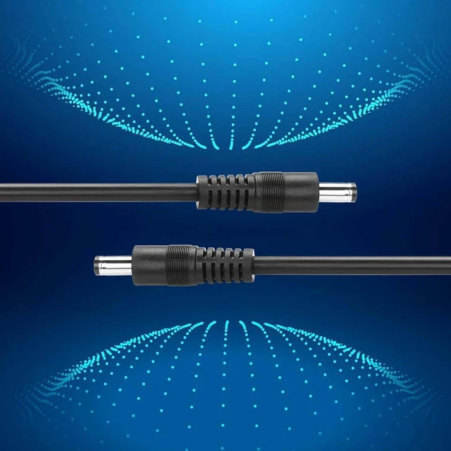 Alt view image 5 of 7 - 32.8FT DC 5521 Power Cable, 18AWG DC 5.5MM x 2.1MM Male to Male Plug Power Adapter Cable for LED, CCTV, Car, Monitors,etc-10m
