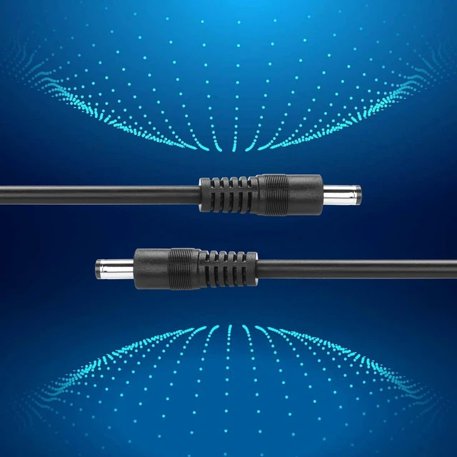 Alt view image 5 of 6 - DC 5.5x2.1mm Male to Male,16FT 18AWG DC Extension Cable 5.5MM x 2.1MM Male to Male Plug Power Adapter Cable for LED, CCTV, Car, Monitors,etc-5m
