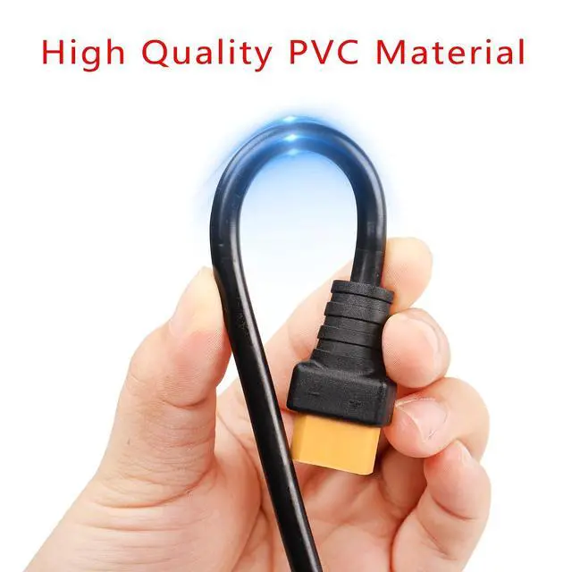 Alt view image 7 of 7 - DC 8mm to XT60 Power Cable, 5Ft DC7909 7.9mm x 5.5mm Male to XT-60 Male Adapter Cord for for Solar Panels Portable Power Station 14AWG 1.5m