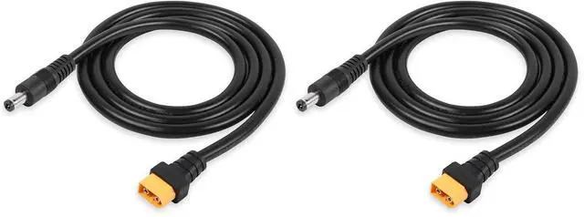 Main image of XT60 to DC5521 Power Cable, XT-60 Male to DC 5.5mm x 2.1mm Male Adapter Cord for FPV Goggles,etc. 1m (Pack of 2)