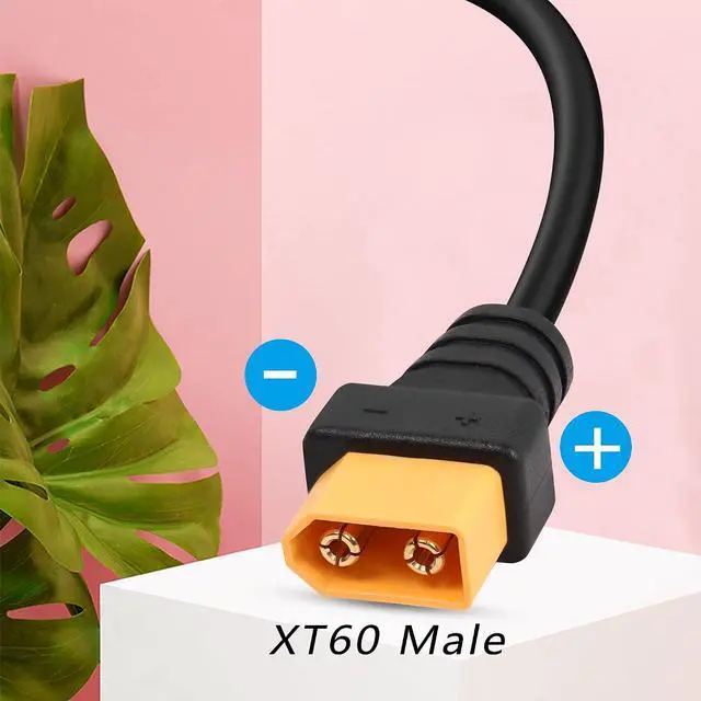Alt view image 2 of 7 - DC 8mm to XT60 Power Cable, 5Ft DC7909 7.9mm x 5.5mm Male to XT-60 Male Adapter Cord for for Solar Panels Portable Power Station 14AWG 1.5m