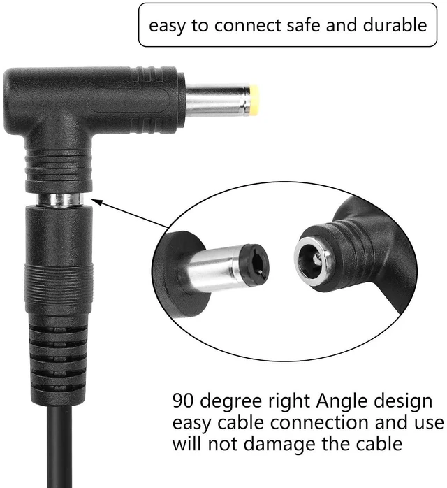 Alt view image 3 of 7 - DC Power Connector Adapter 90 Degree Angle 5.5mm x 2.5mm Male Plug to 5.5mm x 2.5mm Female Jack Coupler Converter for Laptop Portable Power Source CCTV Camera Strip Lighting (5PCS)