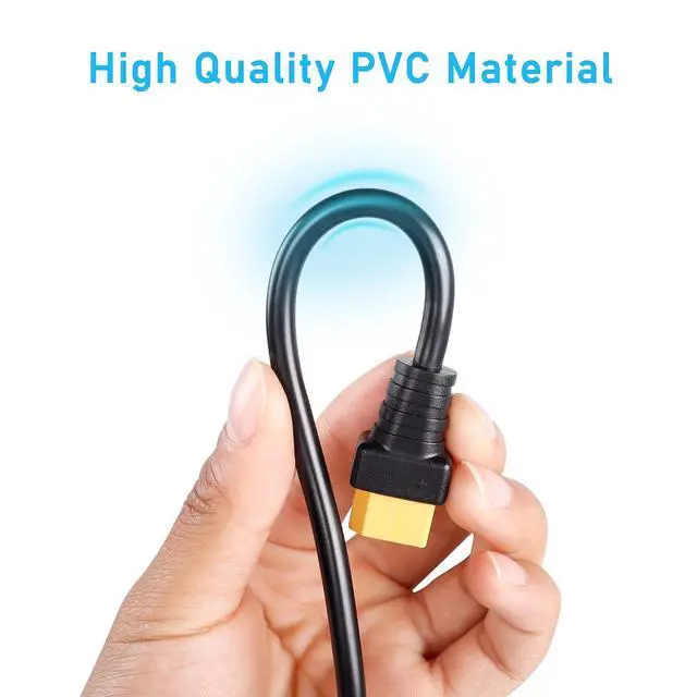 Alt view image 6 of 7 - DC 8mm to XT60 Power Cable,90 Degrees Right Angle DC7909Male to XT-60 Male Adapter Cord for Portable Power Stations,Solar generators,Solar Panels 0.3m