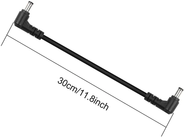 Alt view image 6 of 6 - 2PCS DC 5.5mm x 2.1mm Power Extension Cable 90 Degree Right Angle Male to Male Adapter Power Cord for DC 12V Power Adapter, CCTV Security Camera LED Strip,Routers, Printers etc0.3m