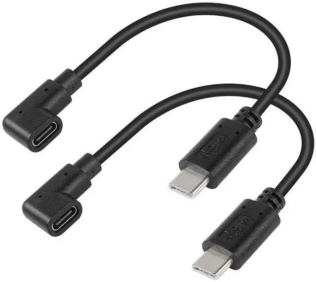 Main image of USB C Extension Cable, USB Type C Male to Right Angle 90 Degree USB Type C Female Charger Cable for Laptop.Tablet.Mobile Phone0.3m