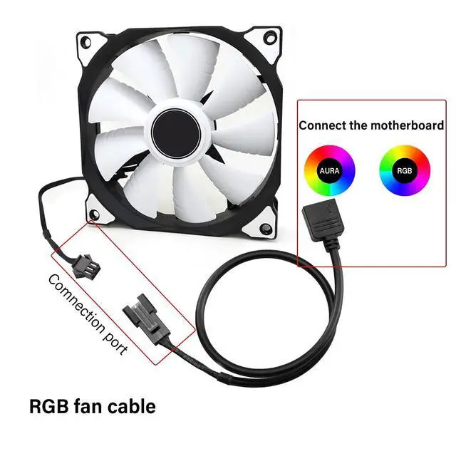 Alt view image 5 of 7 - RGB Extension Cable, 3-Pin to SM 3Pin Male ARGB Connector Adapter, 5V Addressable Extension Cable for Fan, PC LED Strip 0.98FT