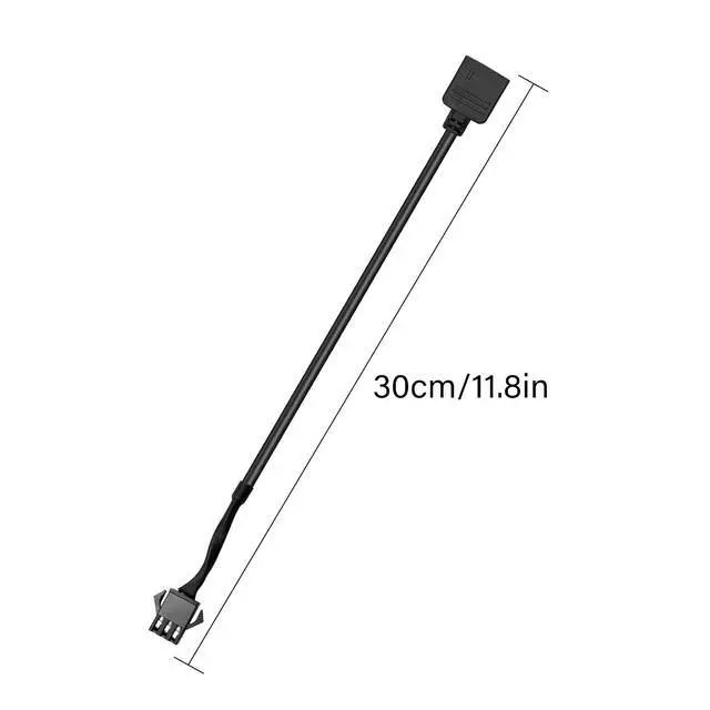 Alt view image 7 of 7 - RGB Extension Cable, 3-pin to SM 3Pin Female ARGB Connector Adapter Cable,5V 3-Pin Addressable RGB Extension Cable, for RGB Fan,PC LED Strip (0.98FT)