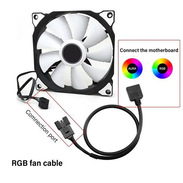 Alt view image 4 of 7 - 4 Pin RGB Extension Cable 12v 4 PIN to SM 4Pin Male ARGB Connector Adapter Cable for Computer Fan, Motherboard,LED Strip (0.98 FT,4 pcs)