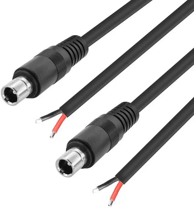 Main image of 2 PCS DC8020 Connector Pigtail Cable DC 8.0MM x 2.0MM Male Plug to Bare Wire Open End Power Cable Supply Repair Cable, for Portable Power Station (0.3m)