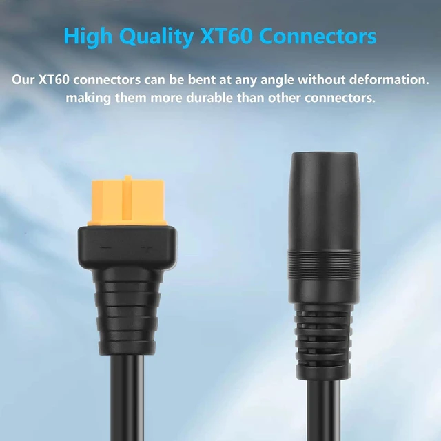 Alt view image 2 of 4 - 2 PCS XT60 to 8mm Adapter Cable DC8020 to XT60 Power Cable 14AWG DC8mmx2.0mm Female to XT60 Male Power Cord for Solar Panel, Portable Charging Station,etc (XT60 Famale to 8020 Famale)