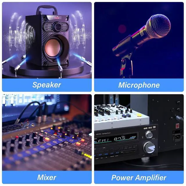 Alt view image 6 of 7 - XLR Cable 3 Pin XLR Female to 3 Pin Terminal Converter Adapter Cable for Speakers,Microphone,Sound Equipments,Live Performance & Recording(33cm)