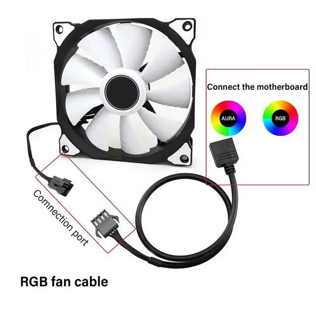 Alt view image 5 of 7 - 4 Pin RGB Extension Cable 12v 4 PIN to SM 4Pin Female ARGB Connector Adapter Cable for Computer Fan, Motherboard,LED Strip (0.98 FT,4 pcs)
