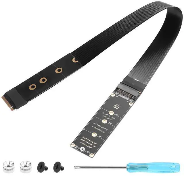 Main image of NGFF M.2 M-Key NVME Extension 40 CM PCIe 3.0/4.0 M.2 NVME/NGFF SSD Ribbon Flex Cable for Mainboard SSD 2230/2242/2260/2280 (Straight Out)