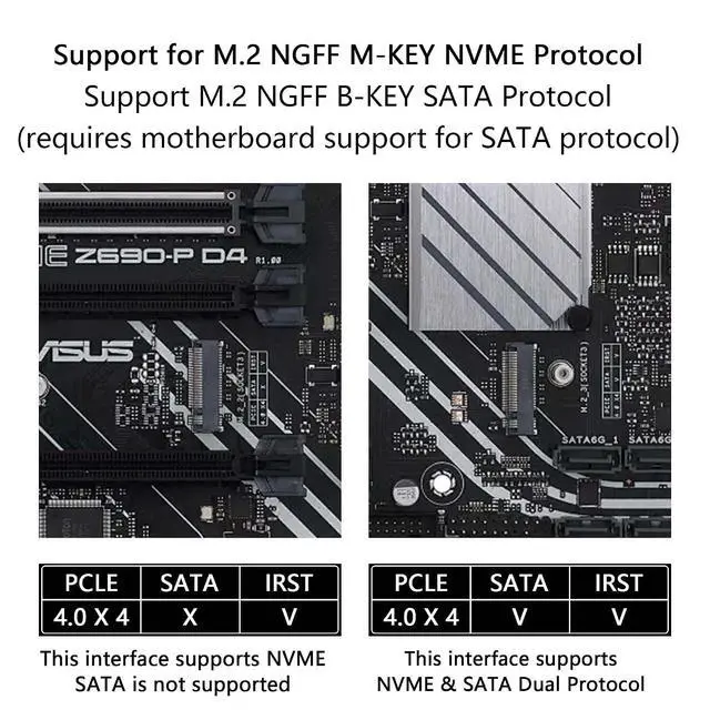 Alt view image 3 of 7 - NGFF M.2 M-Key NVME Extension 40 CM PCIe 3.0/4.0 M.2 NVME/NGFF SSD Ribbon Flex Cable for Mainboard SSD 2230/2242/2260/2280 (Straight Out)