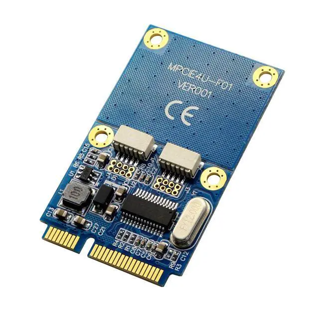 Alt view image 2 of 6 - Mini PCI-E to Dual 5 Pin 2 Prots USB Adapter,Mini PCI Express to 5 Pin 2 Port Female USB2.0 Converter Card Expansion Card for USB Wireless Mouse Receiver,USB Bluetooth Adapter USB WiFi Adapter Etc.