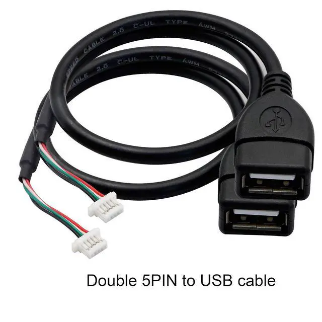 Alt view image 3 of 6 - Mini PCI-E to Dual 5 Pin 2 Prots USB Adapter,Mini PCI Express to 5 Pin 2 Port Female USB2.0 Converter Card Expansion Card for USB Wireless Mouse Receiver,USB Bluetooth Adapter USB WiFi Adapter Etc.