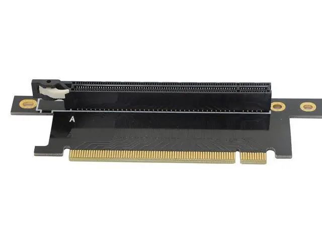Alt view image 3 of 5 - Pci-E 16x Riser Card,PCI Express 3.0 16X Extension Cable 90 Degree High Speed Riser Card