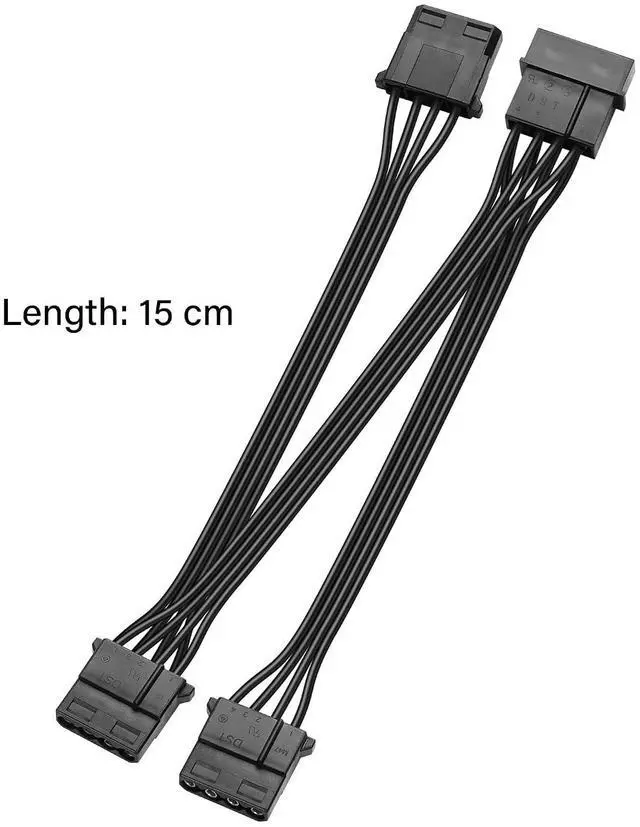 Alt view image 7 of 7 - Molex Splitter Power Cable LP4 4-Pin Male to 3 x 4-Pin Female D-Type Plug Y Splitter IDE PSU Power Cable for IDE Hard Drives and IDE CD ROM/DVDRW Drives(1 to 3)