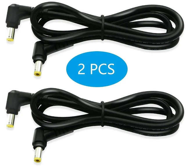 Alt view image 2 of 7 - 2 PCS DC 5.5MM x 2.5MM 90 Degree Male to Male Plug Cable, 18AWG Right Angle DC5525 Power Cable Extension Cord for Strip Lihgt,CCTV,Monitors,etc(1m)