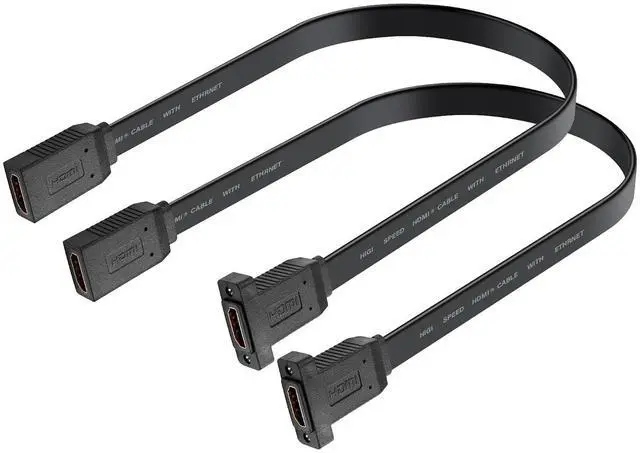 Main image of HDMI Extension Cable 4K 60Hz HDMI Extender Cord High Speed 90-Degree Angle HDMI Female to Female Extension Wire 2 PCS (F/F)