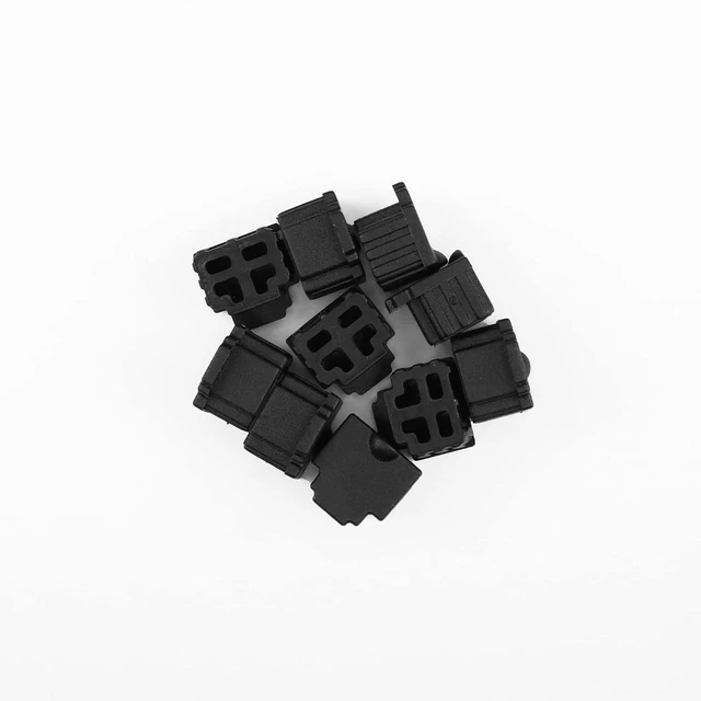 Alt view image 6 of 6 - 50pcs RJ11 Silicone Anti Dust Cover CapRJ11 Female dust Cover Protector,Protect Telephone.switches,fax Machines, Optical Fiber Boxes and Other Equipment Port(Black)