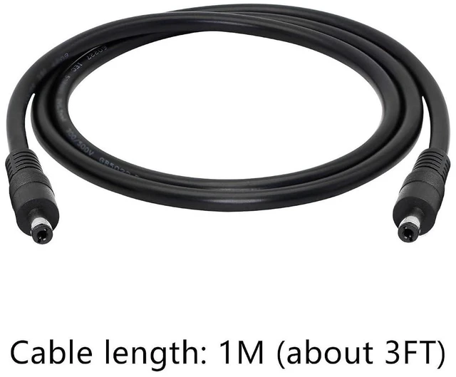 Alt view image 7 of 7 - DC to DC Cable,3FT 18AWG DC 5.5MM x 2.1MM Male to Male Plug Power Adapter Cable for LED, CCTV, Car, Monitors,etc(2 Pcs)