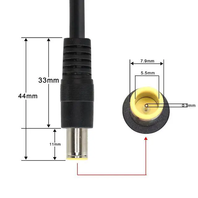 Alt view image 3 of 7 - DC 8mm to XT60 Power Cable, 5Ft DC7909 7.9mm x 5.5mm Male to XT-60 Male Adapter Cord for for Solar Panels Portable Power Station 14AWG 1.5m