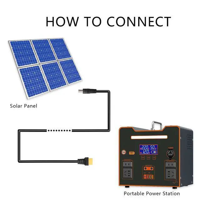 Alt view image 4 of 7 - DC 8mm to XT60 Power Cable, 5Ft DC7909 7.9mm x 5.5mm Male to XT-60 Male Adapter Cord for for Solar Panels Portable Power Station 14AWG 1.5m
