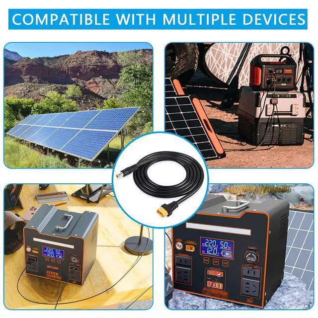Alt view image 5 of 7 - DC 8mm to XT60 Power Cable, 5Ft DC7909 7.9mm x 5.5mm Male to XT-60 Male Adapter Cord for for Solar Panels Portable Power Station 14AWG 1.5m