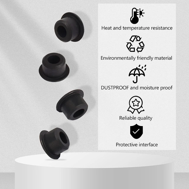 Alt view image 5 of 6 - 50pcs DC Port Anti Dust Cap Cover Plugs DC Power Supply Dustproof Plug Soft Silicone Protector for Ethernet Switch, Router,etc.