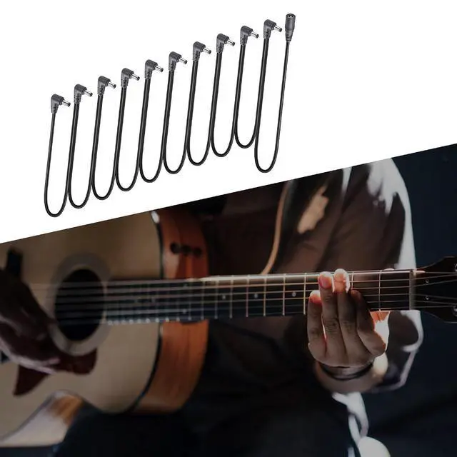 Alt view image 6 of 6 - Guitar Effector Topology Power Supply Cable DC 5.5mm x 2.1mm 1 Female to 10 Right Angled 90 Degree Male Effector Extension Power Cable for Guitar Effect Pedal